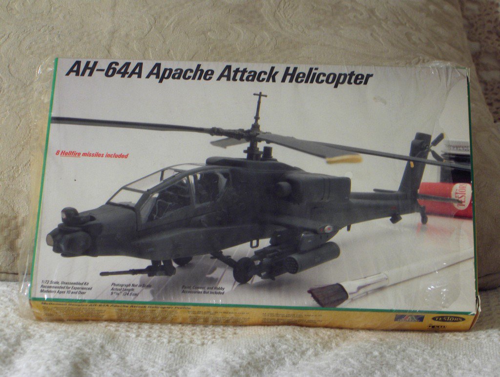 Ah64a Apache Attack Helicopter Model Kit Testors 1 72