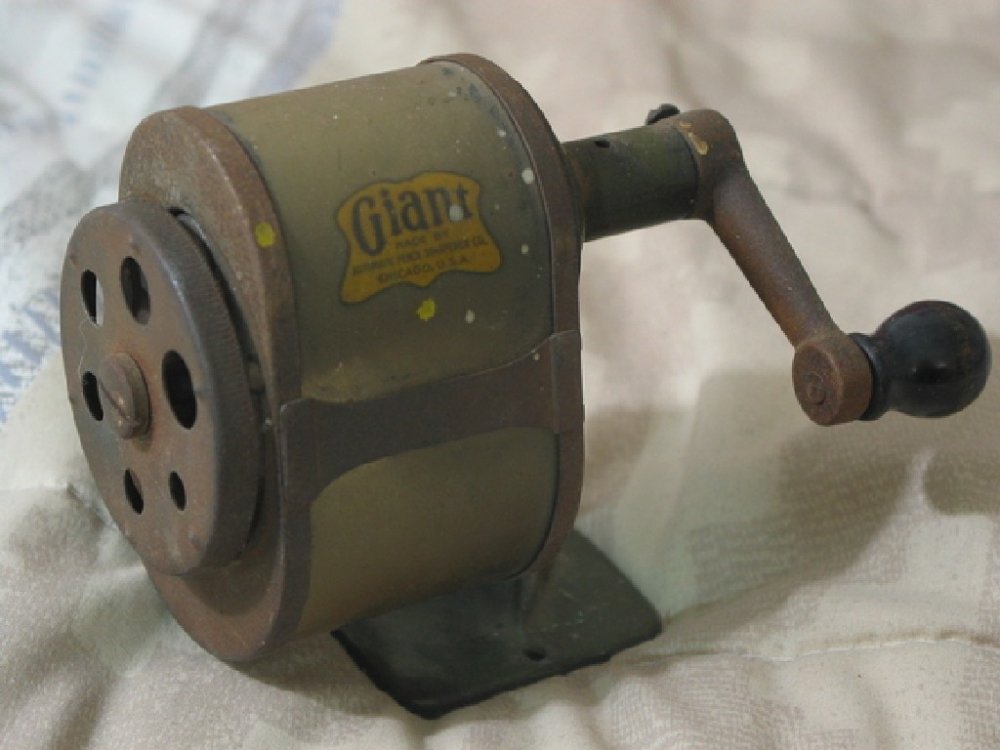 GIANT Pencil Sharpener Antique 1921 Patent Works