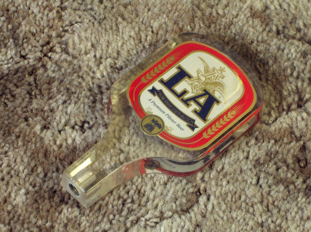 ANHEUSER BUSCH LA Acrylic 6in Keg Beer Tap Handle Used