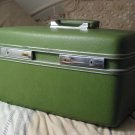 SEARS Courier Green Travel Train Hard Case Luggage Used