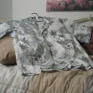 ALOHA REPUBLIC White BLK Button Down Shirt Size XL USA