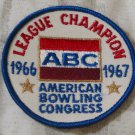 ABC BOWLING PATCH League Champion 1966 1967 Season