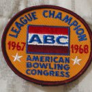 ABC BOWLING PATCH League Champion 1967 1968 Season
