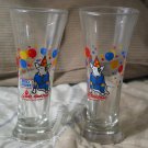 SPUDS MACKENZIE Dog 2 Budweiser Party Beer Glass 1987