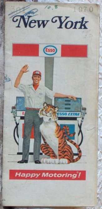 ROAD MAP 1970 Esso Highways Thur New York State And City
