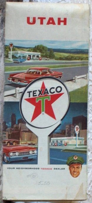 ROAD MAP 1960 Texaco Utah State Highway Routes