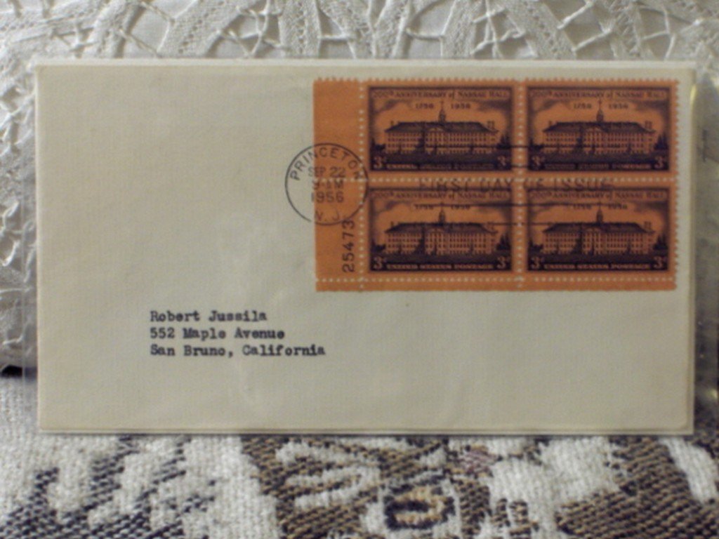 First Day Issue Cover Stamp 200th Ann. Nassau Hall 1956 3c
