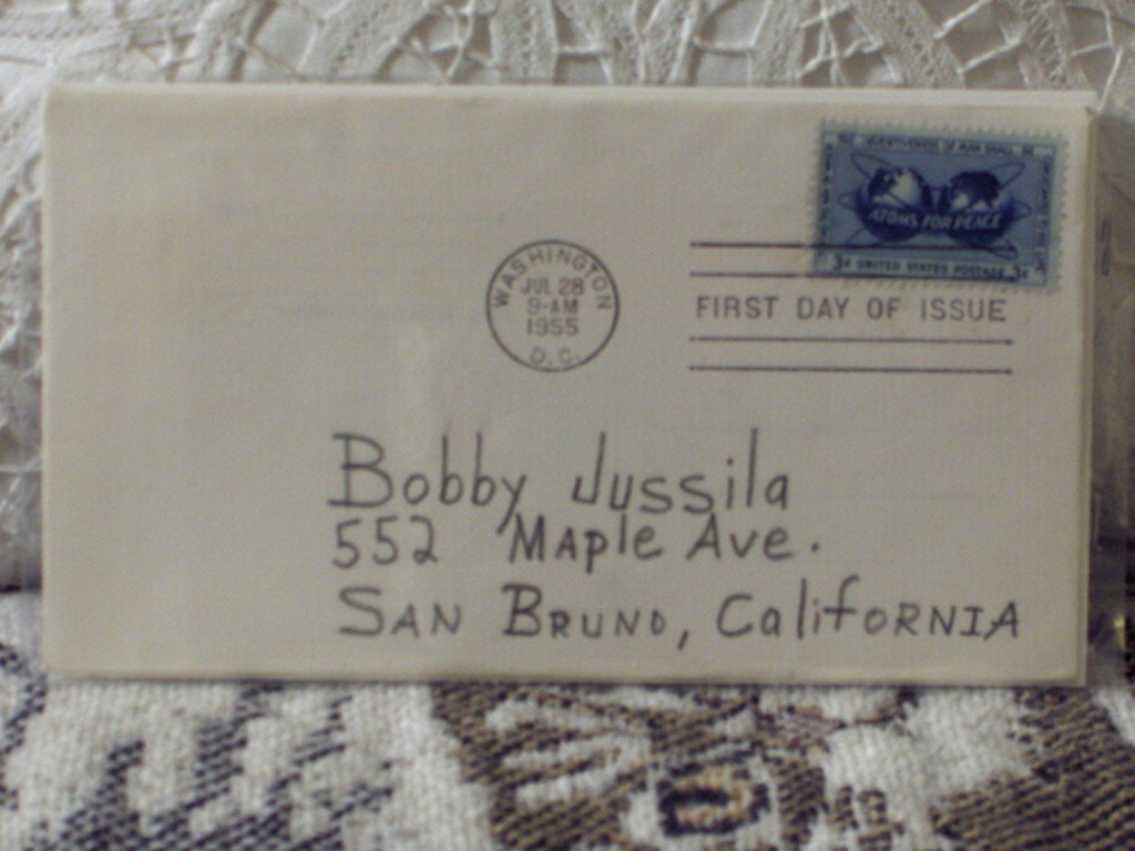First Day Issue Cover Stamp Atoms For Peace 1955 3c