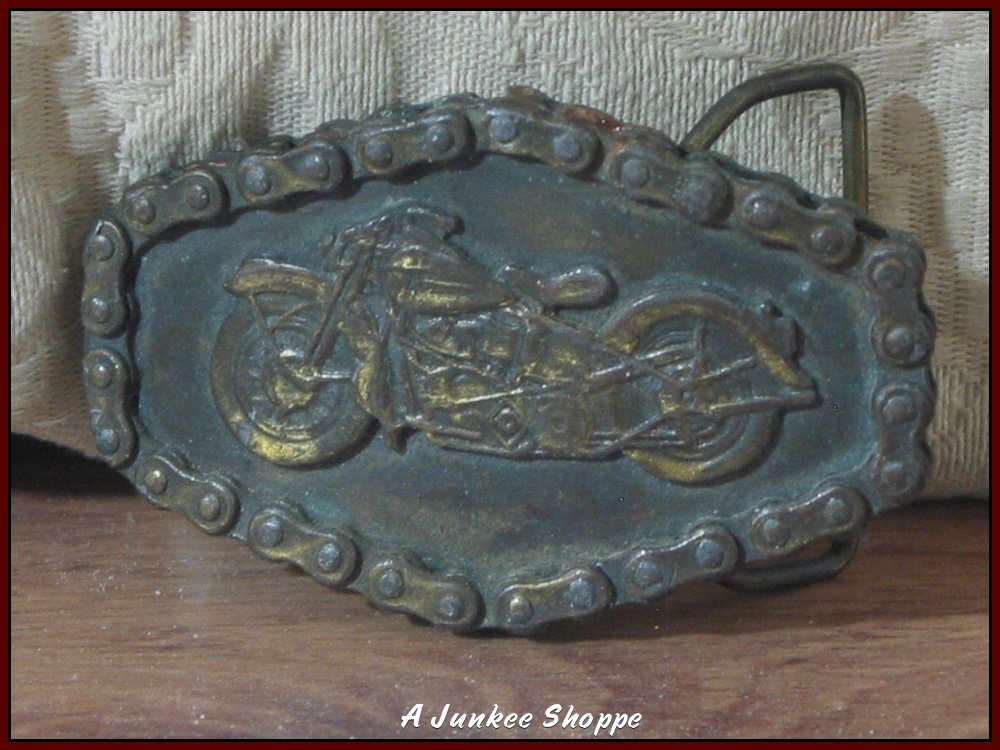 HARLEY DAVIDSON Licensed Great American Buckle Co 1976 Knucklehead Belt