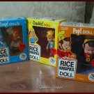 KELLOGG'S 3 Promotional Rice Krispies 1984 Individual Dolls SNAP CRACKLE AND POP