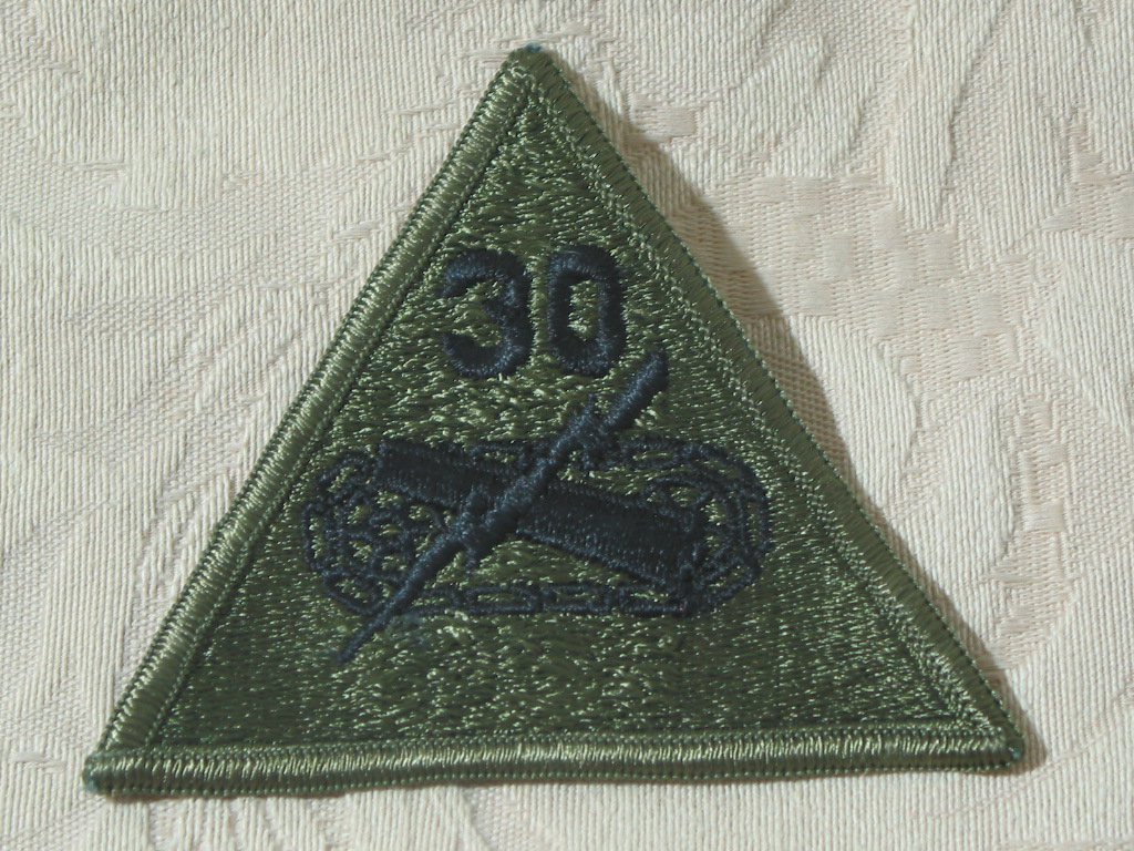 MILITARY SHOULDER PATCH 30th Armored (Old Hickory) Brigade Subdued Vietnam Era No Combat