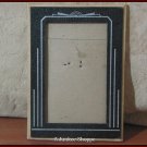 PICTURE FRAME Antique Stand Alone Textured Cardboard 5 X 3 Photo Enclosure Used