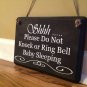 Shhh/Please do not knock/Please do not ring bell/ baby sleeping/No soliciting/do not disturb sign