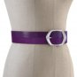 WHITE HOUSE BLACK MARKET Suede Leather/Snake Wide Belt NWT Silver/Purple XS-S