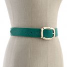 WHITE HOUSE BLACK MARKET Reversible Leather/Patent Belt NWT Gold Julep Kelly XS-S