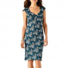 WHITE HOUSE BLACK MARKET $160 Herringbone Ponte Sheath Dress NWT Lotus Teal 8/10