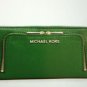 Authentic MICHAEL Michael Kors Bedford Medium Zip Wallet palm Green NWT
