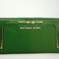 Authentic MICHAEL Michael Kors Bedford Medium Zip Wallet palm Green NWT