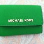 Authentic Michael Kors Jet Set Travel Coin Purse palm Green NWT Wallet