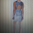 Mark and James by Badgley Mischka Silver All Over Sequin Cocktail Dress