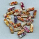 Vintage Lot of  12 PICASSO Uniquely Designed Glass 20X7MM Beads BL3