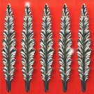 Vintage 4 Gorgeous Silver Plated Ormolu Floral Stamping Findings 90x17.5mm J5L