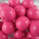 VINTAGE 24 Hot Pink Lucite Beads 14MM GR1