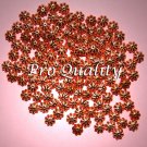 Vintage Lot of 36 Copper Coated Flower Spacer Beads 7X4MM AL1
