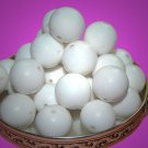 Vintage 10 Chalk White Round 17mm Lucite 17MM Beads FR8
