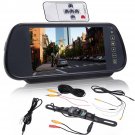 7" LCD Screen Car Rear View Backup Parking Mirror Monitor + Camera Night Vision