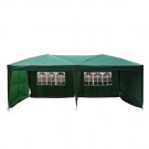 10' x 20' Easy Pop Up Canopy Party Tent - Green with 4 Removable Sidewalls