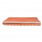 10' x 8' Patio Manual Retractable Sun Shade Awning - Brown