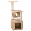 Cat Tree Condo Furniture Scratch Pet House 36" Deluxe Beige