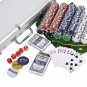 500 Chips Poker Dice Chip Set Texas Hold'em Cards with Aluminum Case