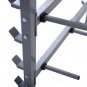 2 Tier 40" Barbell Dumbbell Rack Weights Storage Stand Home Gym Bench Base