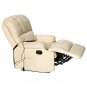 Recliner Heated Massage Chair With Control Beige