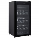 32 Bottles Wine Cooler Fridge Cellar Storage Holder Chiller Bar Rack Cabinet