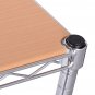 3-Tier Baker's Chrome Kitchen Work Station Rack with Cutting Board and Storage