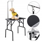Adjustable Grooming Table Foam Top for Pets Dogs Cats with Arm and Noose and Rubber Mat 32''