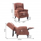 Heated Vibrating Suede Massage Recliner Chair - Brown