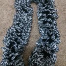 Black and White Cheetah Print Ruffle Scarf