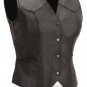 Ladies Classic Fitted Snap Front Vest HD500 Perfect For Ladie Motorcycle Riders