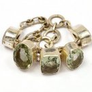 Unique 925 sterling silver Green Amethyst Bracelet
