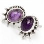 Unique 925 sterling silver Gemstone Amethyst Stud