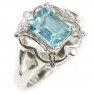 Stunning 925 Sterling Silver Amethyst Cut Ring