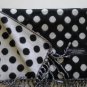 Reversible Women Men Winter Scarf polka Dot 100% Cashmere Black White