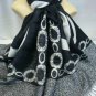 2 ply New Fashion Multi-Color Silk Pashmina Chain Party Scarf Shawl Black