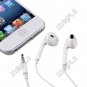 In-Ear Earphones Earbuds Earpods for Apple iPhone 5 with Volume Remote and Microphone - White