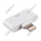 30 Pin to Lightning 8 Pin Adapter for Apple iPhone, iPad (White)