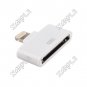 30 Pin to Lightning 8 Pin Adapter for Apple iPhone, iPad (White)